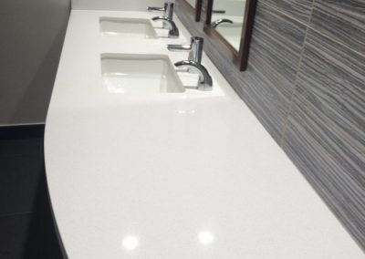 white washroom tiles | Stone saver Inc