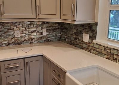 Luxury white kitchen tiles | Stone saver Inc