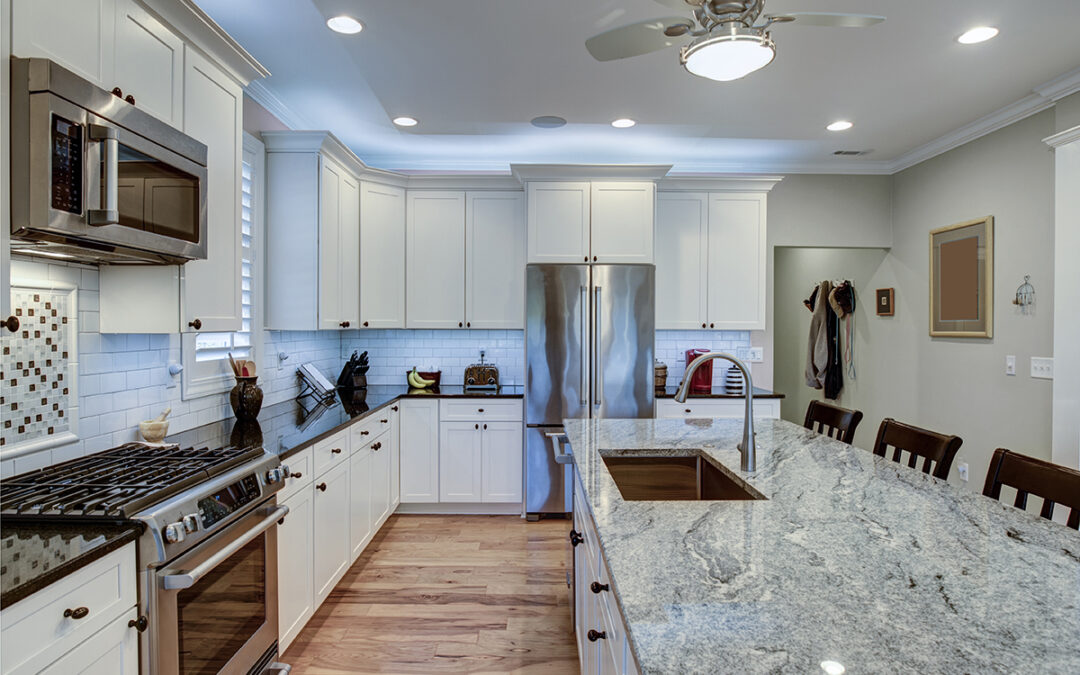 Beautiful luxury kitchen with quartz and granite countertops and