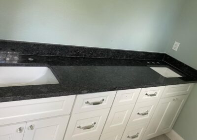 Steele Grey granite rectangle sinks | Stone saver