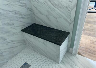 Steele Grey granite shower seat
