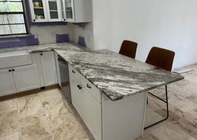 leathered granite kitchen counter top | Stone saver